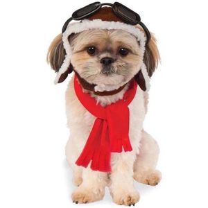 Pet Aviator Hat and Scarf Costume NEW
